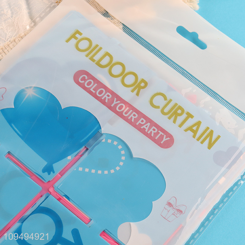 Top sale blue foildoor curtain backdrop curtain