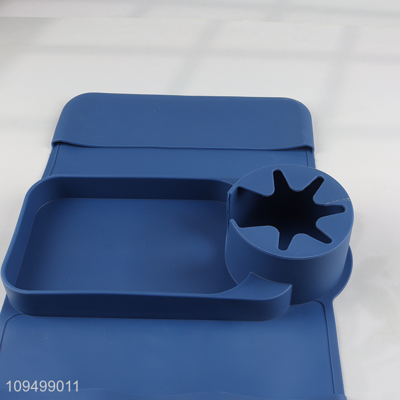 Low price silicone sofa armrest cup holder mat
