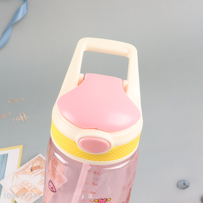 Top selling portable plastic water bottle with handle