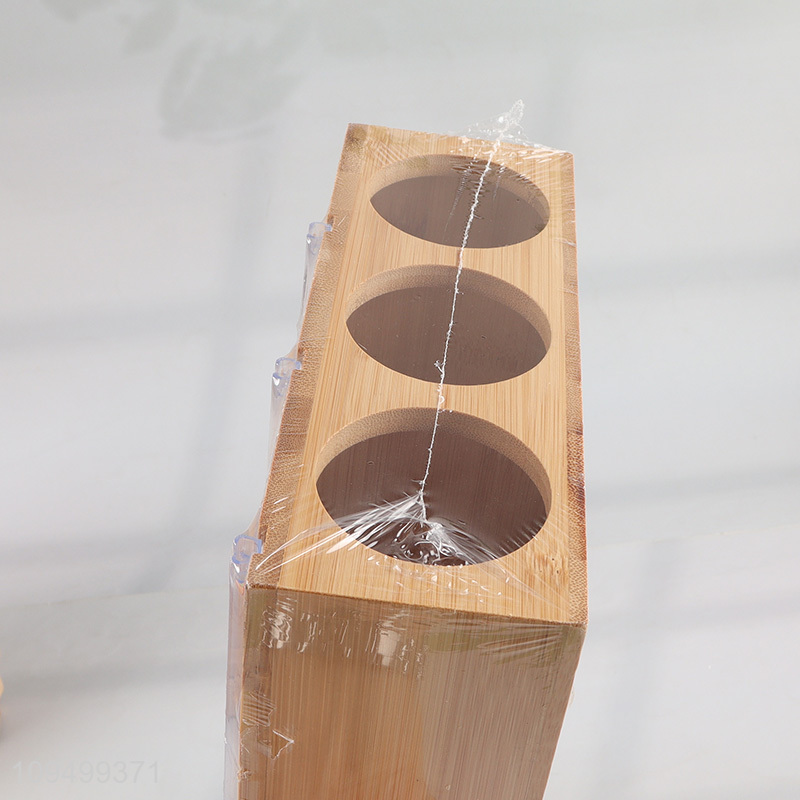 Hot selling 3-in-1 bamboo cling wrap dispenser cutter