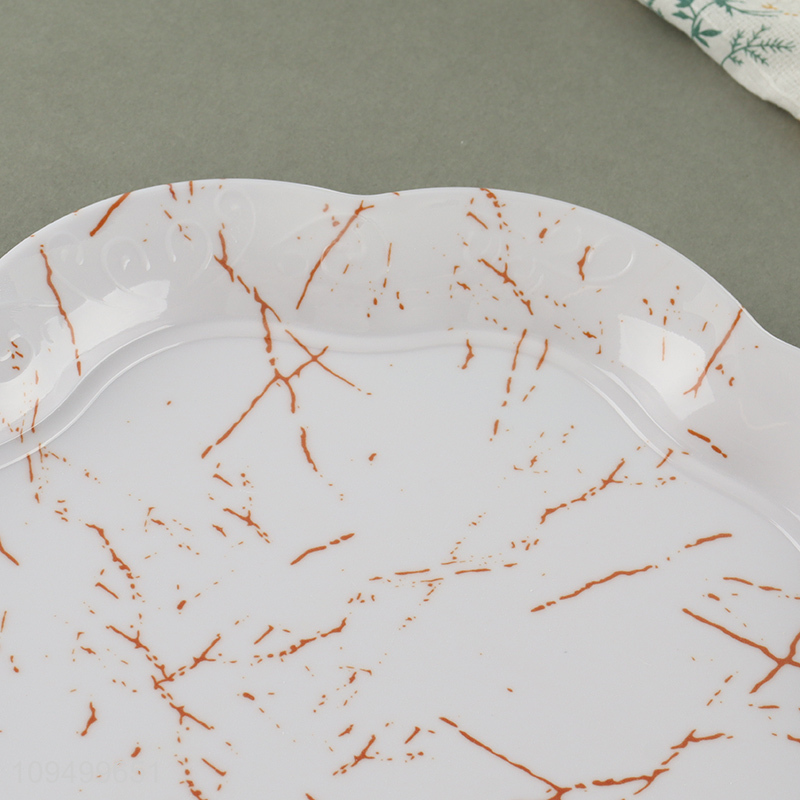 Top quality flower shape melamine plate dining plate
