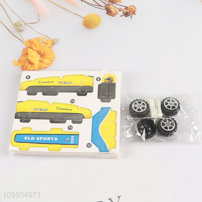 Low price kids racing car 3d puzzle toys