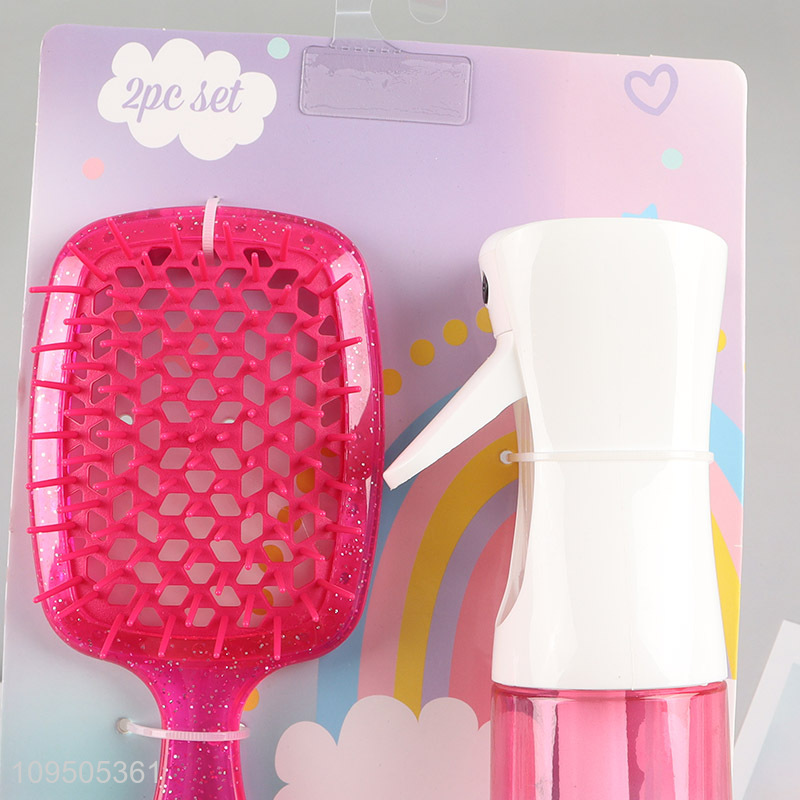 Top sale 2pcs hair comb spray bottle set