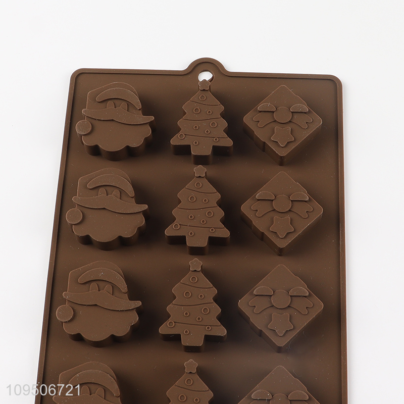 Hot selling christmas series silicone chocolate mold
