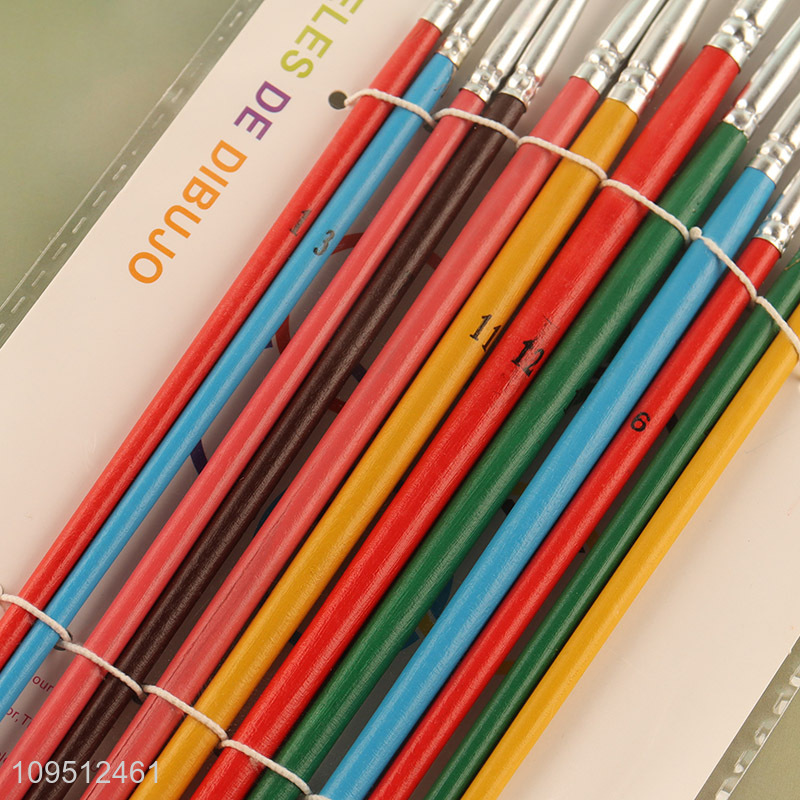 Good selling oil painting brush with plastic handle
