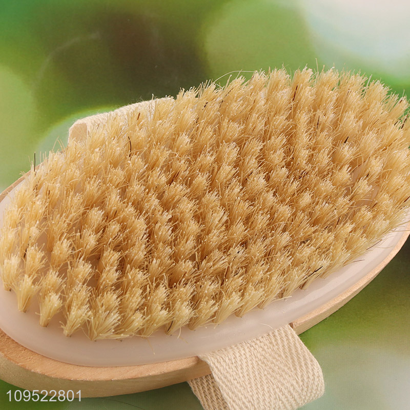 Latest products natural wooden handle body bathing brush