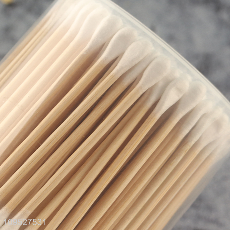 Latest products 200pcs bamboo stick cotton swabs