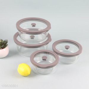 Good sale round glass food container crisper wholesale