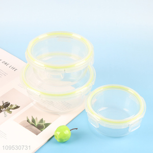 Wholesale round sealed glass food container crisper