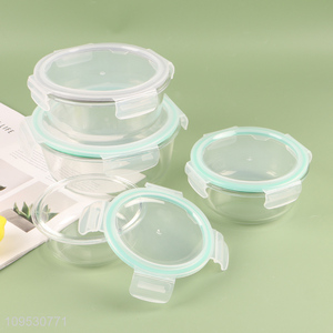 Good selling glass food container crisper with lid