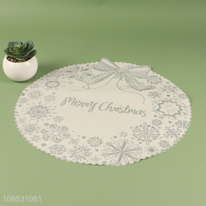 Wholesale Christmas Placemat Plastic Waterproof Xmas Table Mats