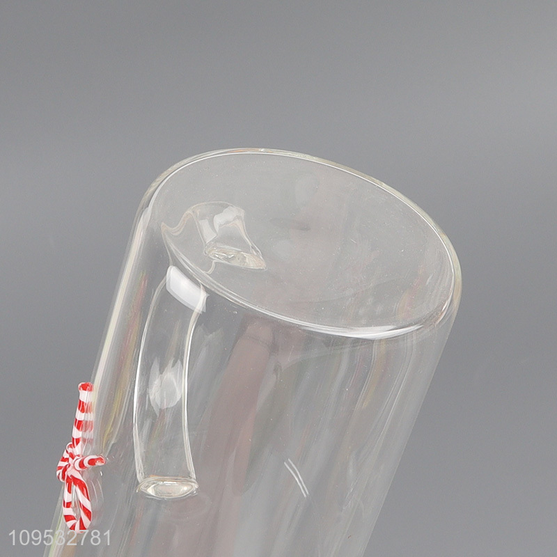 Hot products clear glass water cup drinking cup with handle