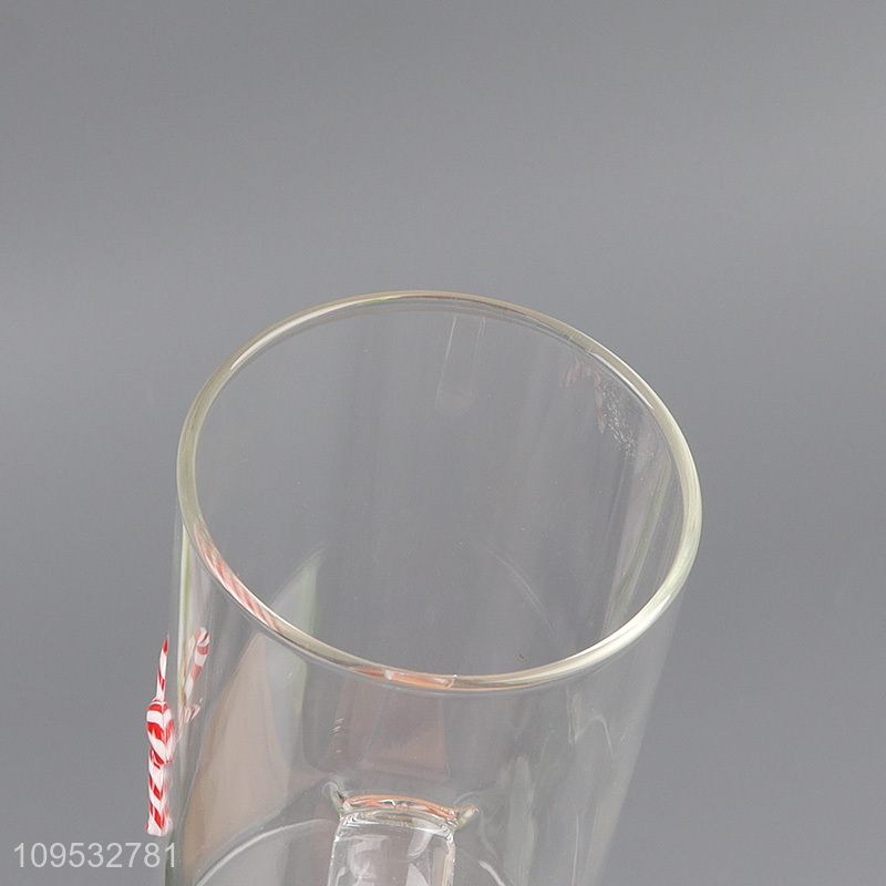 Hot products clear glass water cup drinking cup with handle