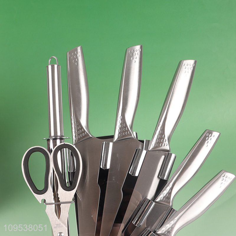 Luxury 8 Pieces Kitchen Knife Kit With Knife Holder Block