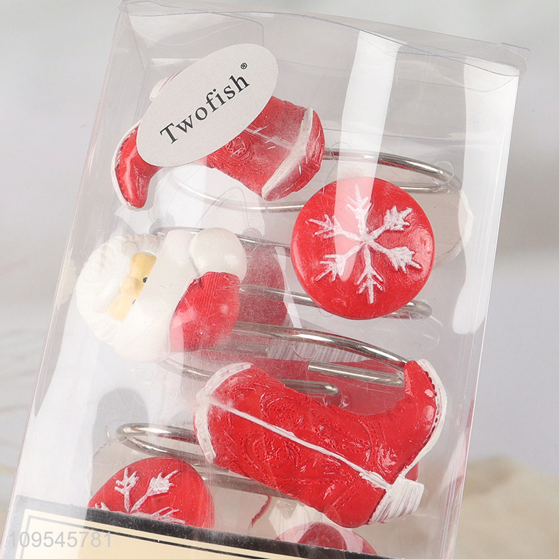 Factory supply christmas series shower curtain hooks for sale