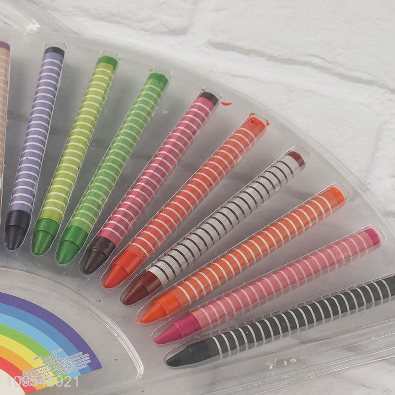 Top quality 24colors non-toxic painting wax crayon set