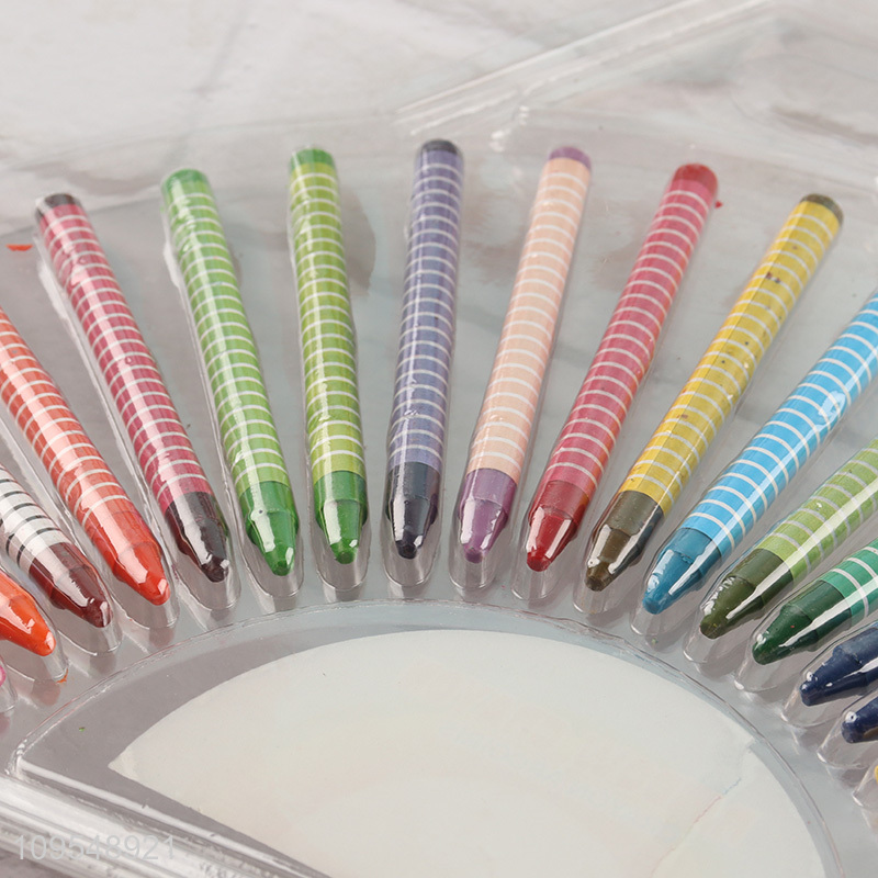 Top quality 24colors non-toxic painting wax crayon set