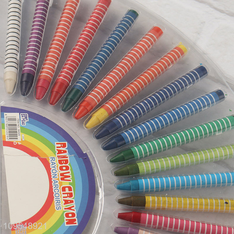 Top quality 24colors non-toxic painting wax crayon set