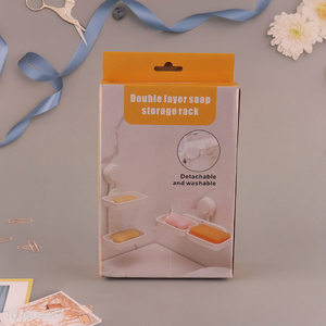 Low price double layer suction cup soap holder