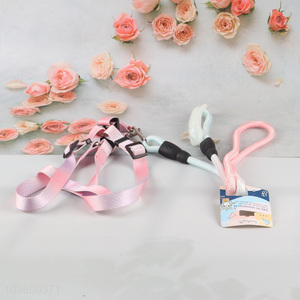 Wholesale gradient color pet harness leash