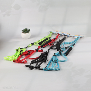 New arrival reflective cotton pet harness leash